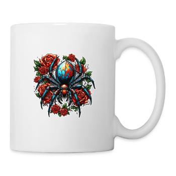 Araignée / Toile / Animal de compagnie / Reptile / Huit pattes - Mug blanc - blanc - Droite