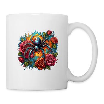 Araignée / Toile / Animal de compagnie / Reptile / Huit pattes - Mug blanc - blanc - Droite
