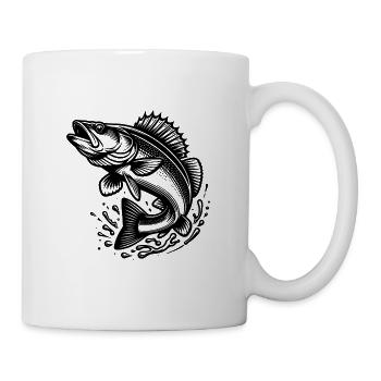Large Jumping Zander Fish - Mug - white - Right