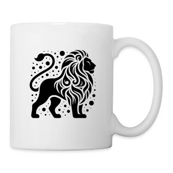 Proud lion with wild mane - Mug - white - Right