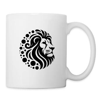 Proud lion's head with wild mane - Mug - white - Right