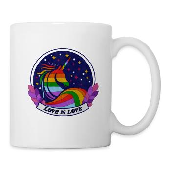 L’amour est l’amour Licorne - Mug blanc - blanc - Droite