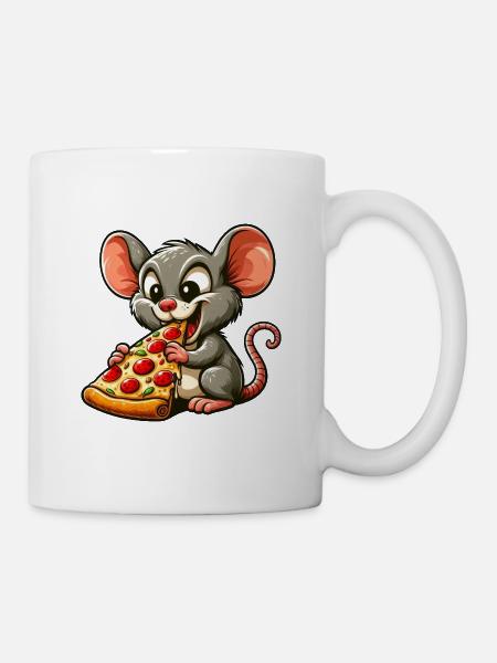 Mouse Rat Popcorn Cinéma Fan de cinéma - Mug blanc - blanc