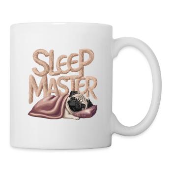 Schlafmeister Schnarchen Mops Niedlicher Hund - Tasse - Weiß - Rechts