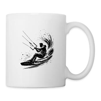 Sport Kite Surfer Without Kite Splash Sea Water - Mug - white - Right