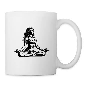 Meditation Yoga Lehrerin für Entspannung - Tasse - Weiß - Rechts
