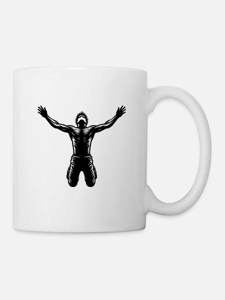 Springender Mann - Tasse - Weiß