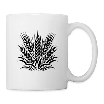 Tattoo Getreidesorte Ähren - Tasse - Weiß - Rechts
