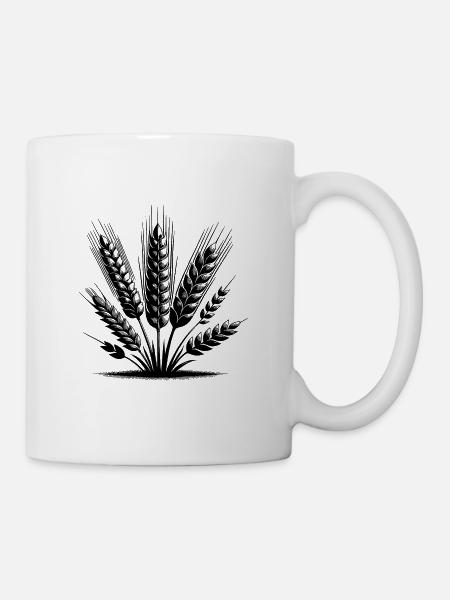 Unterschiedliche Ähren Getreidesorten - Tasse - Weiß