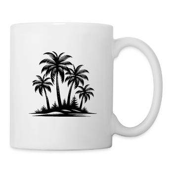 Tropische Palmen und Strand - Tasse - Weiß - Rechts