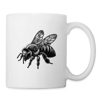 Süße Kleine Honig Biene - Tasse - Weiß - Rechts