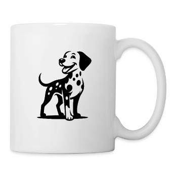 Chien dalmatien mignon beau portrait de chien - Mug blanc - blanc - Droite