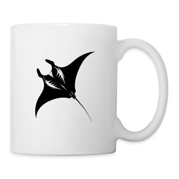 Fliegender Mantarochen im Unterwasser Flug - Tasse - Weiß - Rechts