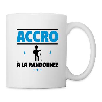 accro à la randonnée - Mug blanc - blanc - Droite