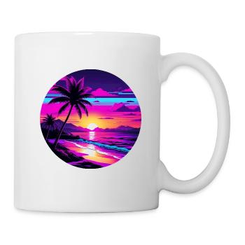 Sommerurlaub Strand Sonnenuntergang - Tasse - Weiß - Rechts