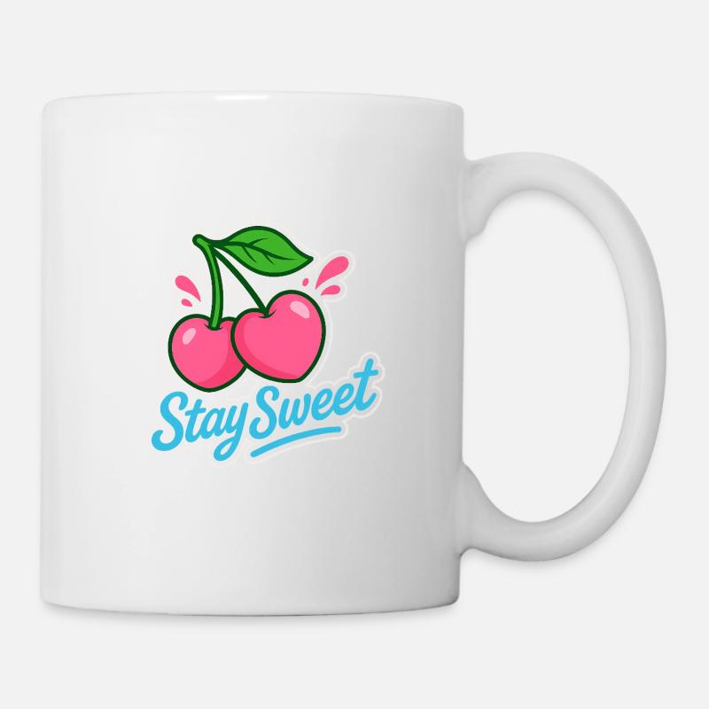 cerises roses - Stay Sweet - Mug blanc - blanc