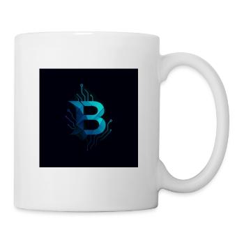 Bitcoin blau futuristisch - Tasse - Weiß - Rechts