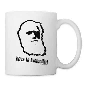 Charles Darwin: Viva La Evolucion! - Tasse - Weiß - Rechts