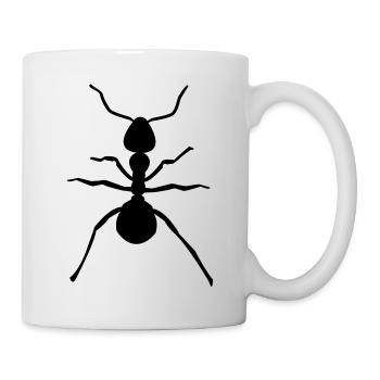 grosse fourmi noire - Mug blanc - blanc - Droite
