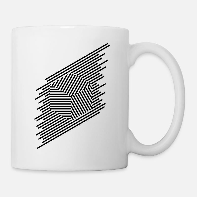 Lignes carrées - Mug blanc - blanc