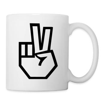 peace - Tasse - Weiß - Rechts