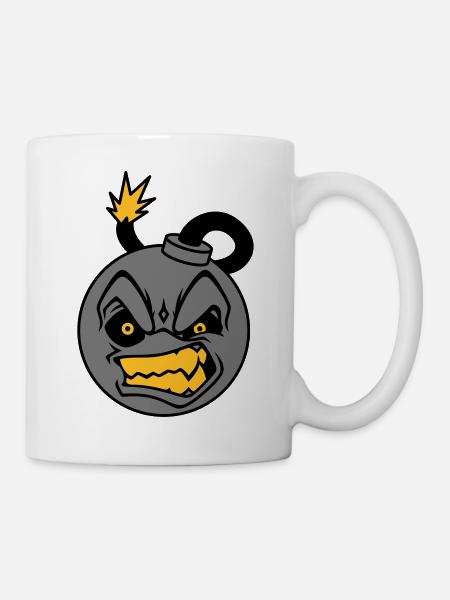 Angry Bomb - Tasse - Weiß