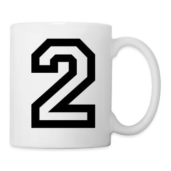 number - 2 - two - Mug - white - Right