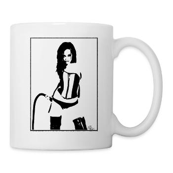 Domina Peitsche - Tasse - Weiß - Rechts