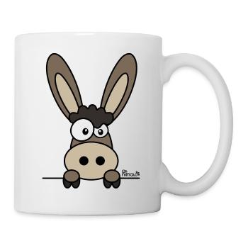 Âne drôle, mascotte - Mug blanc - blanc - Droite
