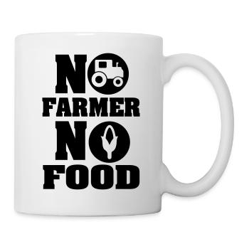 No farmer no food - Tasse - Weiß - Rechts