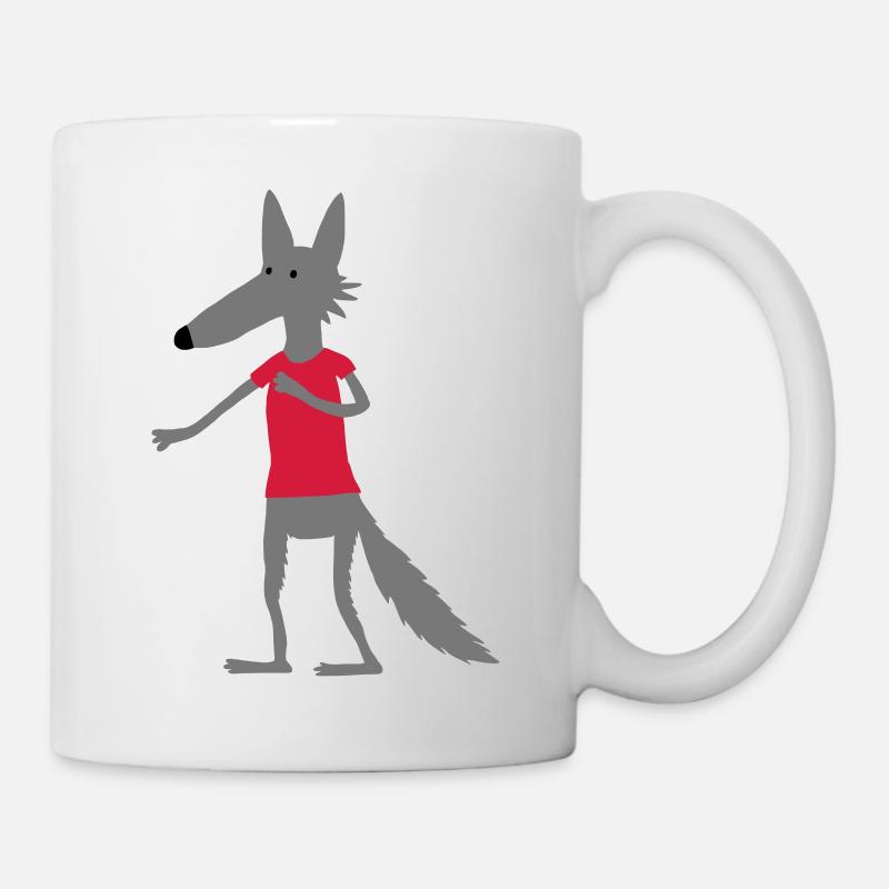 Wolf (Flexdruck) - Tasse - Weiß