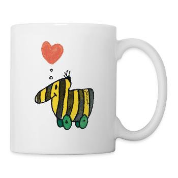 Janosch Tigerente mit Herz - Tasse - Weiß - Rechts