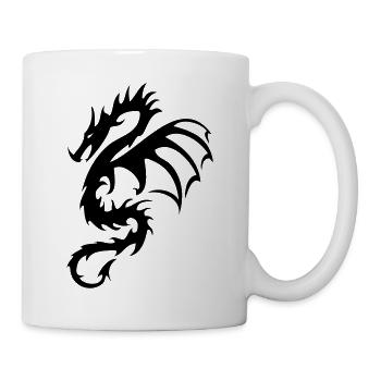 Drache Dragon 4 - Tasse - Weiß - Rechts