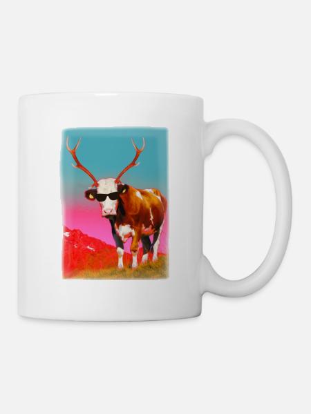 HIRSCH - KUH - APRES SKI - Tasse - Weiß