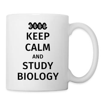 keep calm and study biololoy - Tasse - Weiß - Rechts