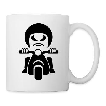Rocker mauvaise sur une moto / bad dude on a - Mug blanc - blanc - Droite