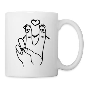 Peace - Tasse - Weiß - Rechts