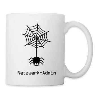 Spider Web Network Nerd Admin Administrator - Mug - white - Right