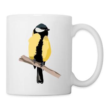 Kohlmeise - Tasse - Weiß - Rechts