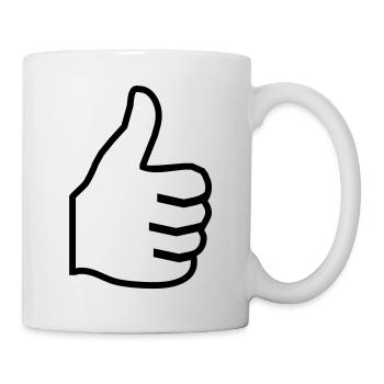 pouce - Mug blanc - blanc - Droite