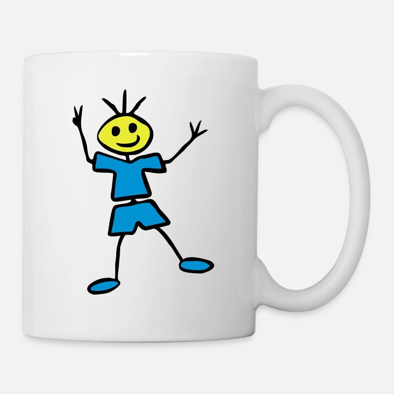 Strichmännchen - Tasse - Weiß