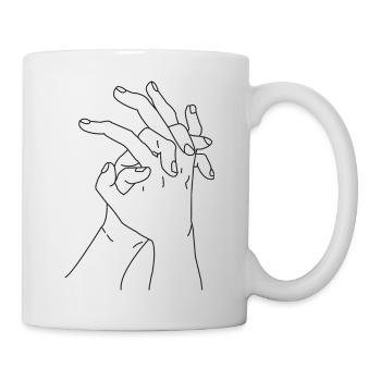 hände - Tasse - Weiß - Rechts
