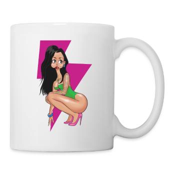 Pink Lightning Pin-up - Tasse - Weiß - Rechts