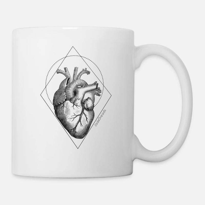 Anatomisches Herz - Tasse - Weiß
