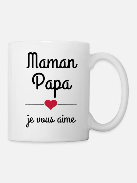 maman papa je vous aime - Mug blanc - blanc