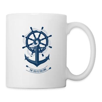 Anker / Steuerrad - Tasse - Weiß - Rechts