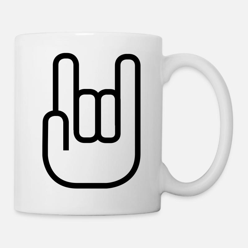 Rockhand - Tasse - Weiß
