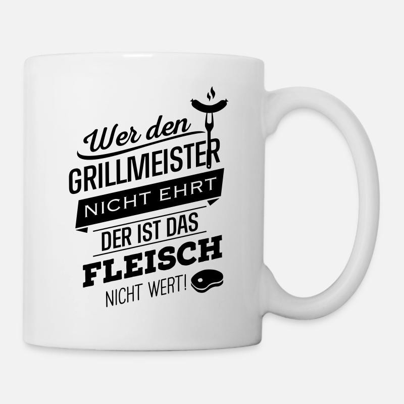 Wer den Grillmeister nich - Tasse - Weiß