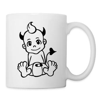Kleiner Teufel - Tasse - Weiß - Rechts