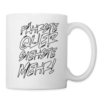 quer siehst du mehr - Tasse - Weiß - Rechts